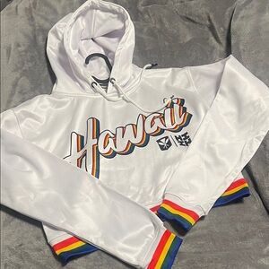 Crop Top White Hoodie